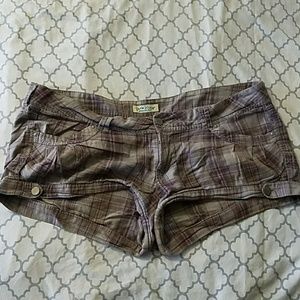 Paris blues plaid shorts